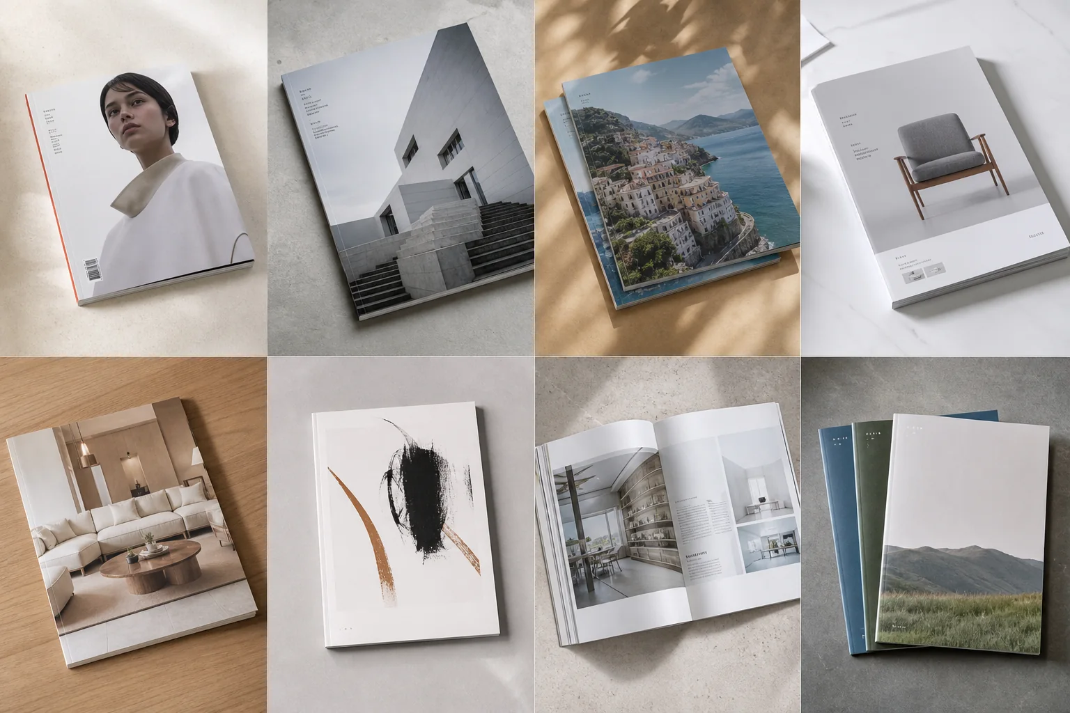 品牌雜誌、產品目錄、會員期刊與活動刊物的八種產品實景
